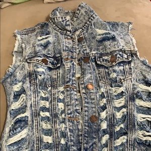 Distressed vest